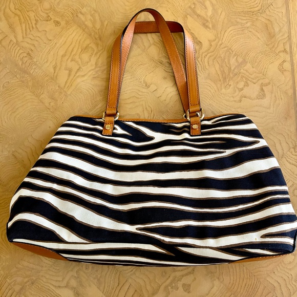 Antonio Melani Zebra Print Canvas Purse - Picture 6 of 11